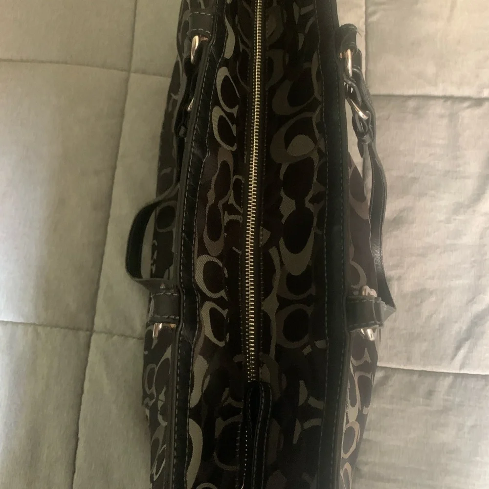 Coach Black & Gray diaper bag